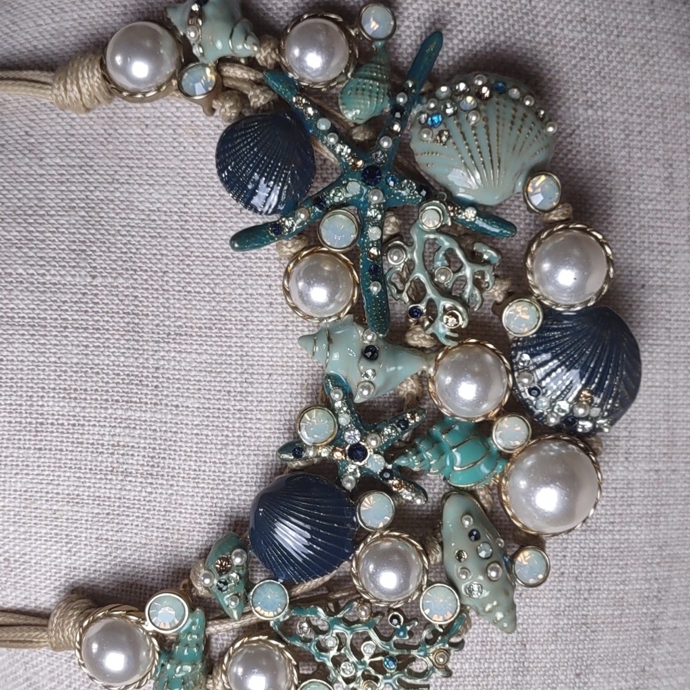 St. Thomas Ocean Themed Bib Style Necklace